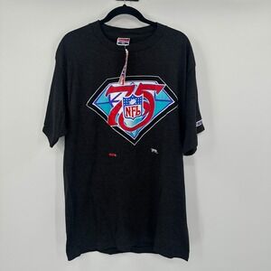 Vintage Trench Ultra NFL 75th Anniversary T Shirt Mens XL Black Striped USA NWT